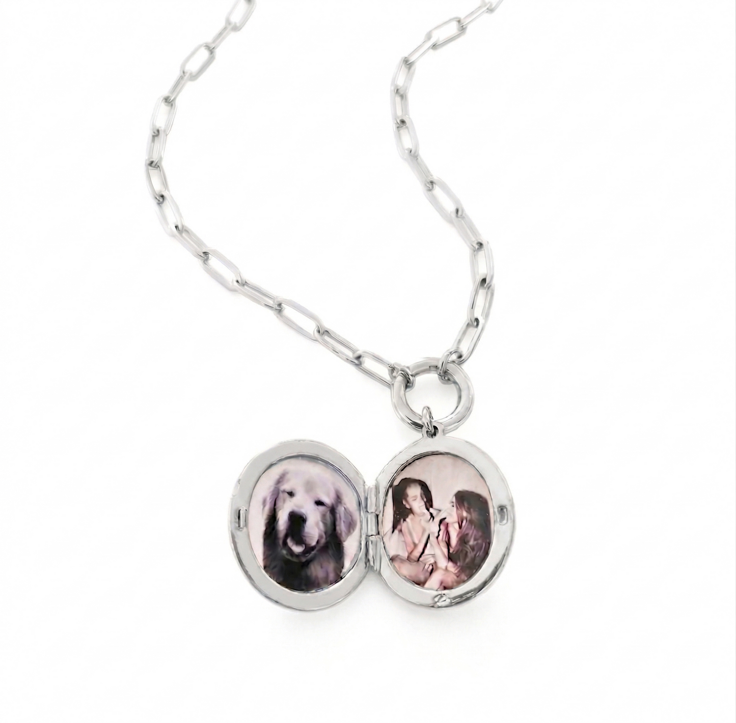 Custom Circle Silver Locket