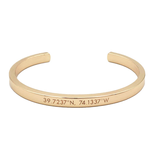 Custom Engraved Gold Cuff