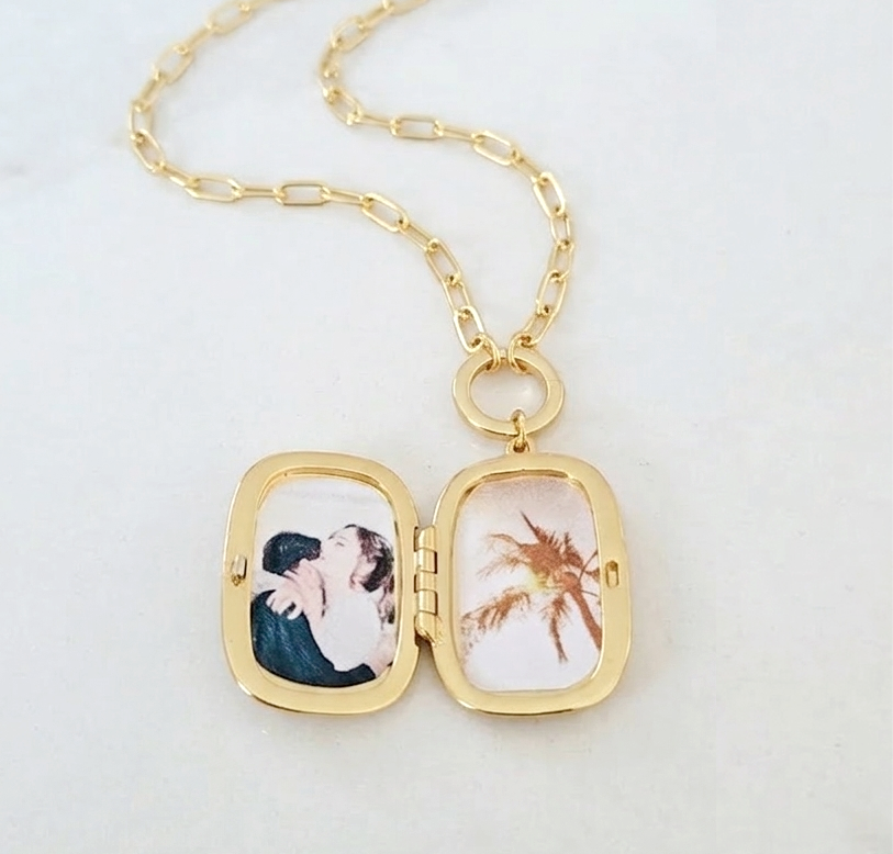Custom Square Locket Silver