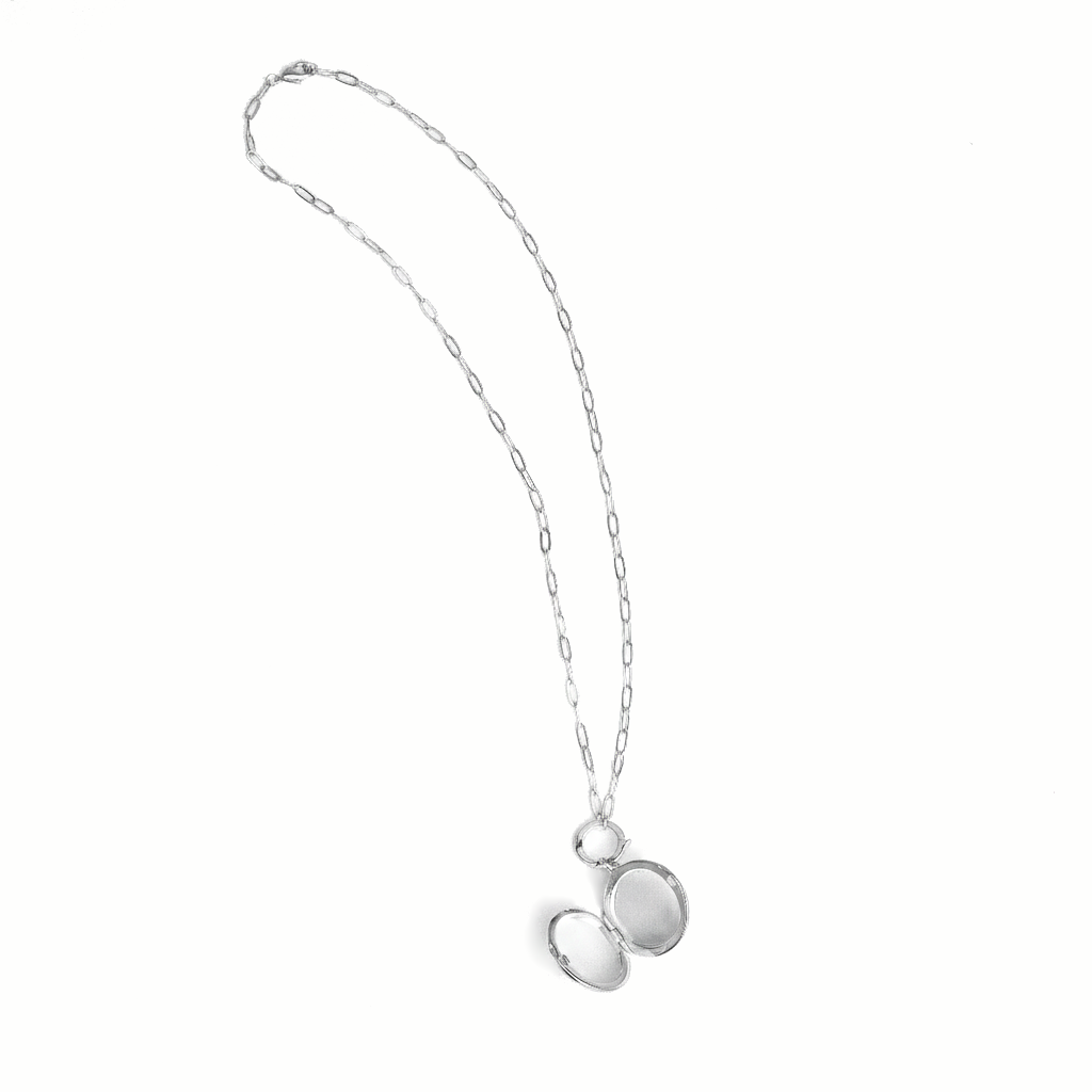 Custom Circle Silver Locket