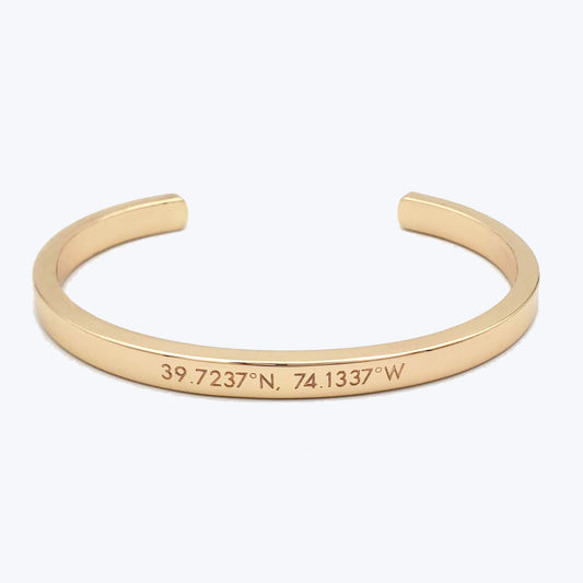 Custom Engraved Gold Cuff